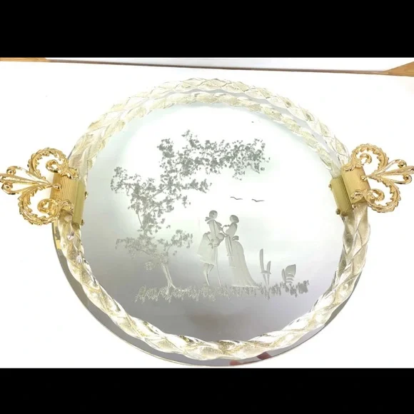 Murano | Accents | Antique Vintage Mid Century Murano Art Glass Dresser Mirror Tray Gold Aventurine | Poshmark Murano | Accents | Antique Vintage Mid Century Murano Art Glass Dresser Mirror Tray Gold Aventurine | Poshmark